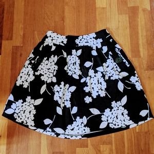 Black & White Floral Skirt